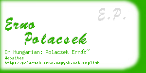 erno polacsek business card